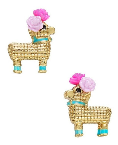 Kate Spade Aretes Piñata Colorida Llama Original 