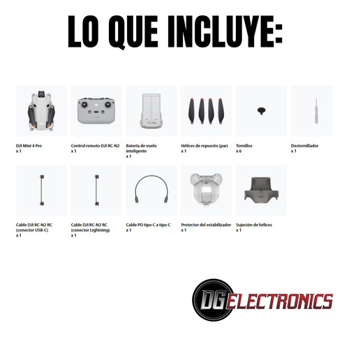 Dron Dji Mini 4 Pro Dji Rc N2 Cámara 4k 34 Minutos 20 Km