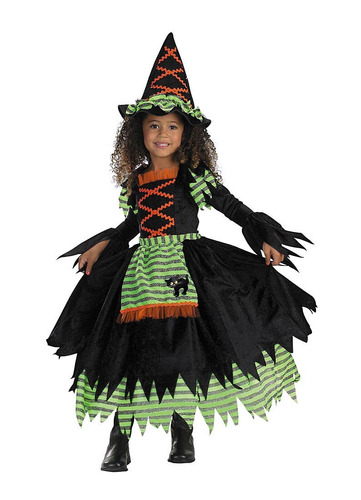 Disfraz Para Niña Bruja Talla Small (2t)- Halloween 