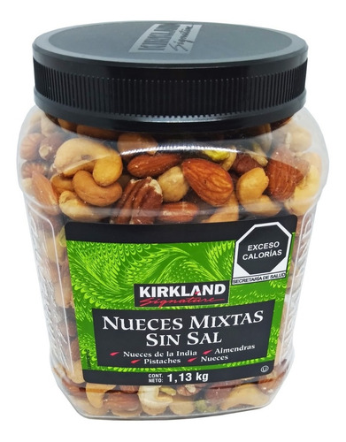 Nueces Mixtas Sin Sal Kirkland Signature Frasco Con 1.13 Kg