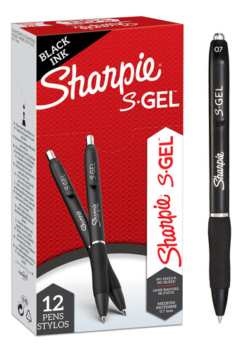 S-gel Boligrafo Punta Media 0,7 Mm Tinta Negra 12 Unidad