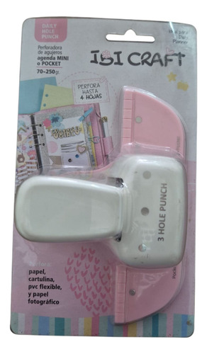Perforadora De Agujeros Ibi Craft Agenda Mini O Pocket Hole Rosa Hole