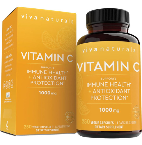 Vitamina C Viva Naturals Bioflavonoides Y Escaramujos 250 Ca