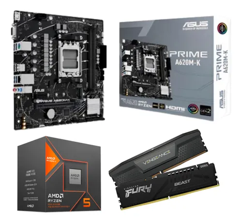comprar Kit Upgrade Amd Ryzen 5 8600g + A620m-k + 32gb 5200mhz