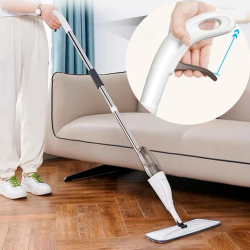 Mop Spray Com Dispenser Para Água Produtos De Limpeza Azul