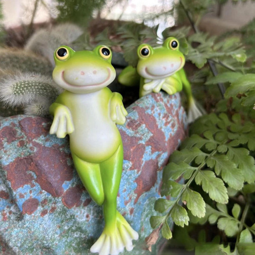 L Estatuas De Ranas 2 Figuras De Ranas Pequeñas Y