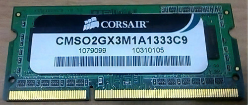 Memoria RAM Value Select 2GB 1 Corsair CMSO2GX3M1A1333C9