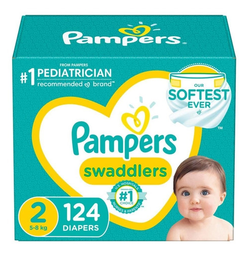 Pañales Pampers Etapa  2 X 124 - Unidad a $1597