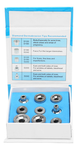 9 Puntas De Microdermoabrasión, Metal De Repuesto, Varios Ta