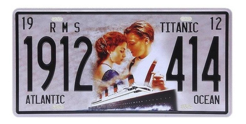 Cuadro Metálico Decorativo 30 X 15 Cm Diseño Titanic.