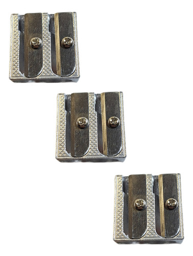 6 Sacapuntas Metalico Doble Orficio Utiles Escolares