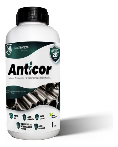 Anticor Sellador Anticorrosivo Protector Impregnador 1 Litro Transparente Mate