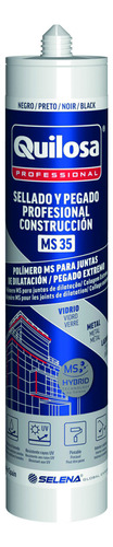 Sellador Pega De Construcción Quilosa Ms35 Negro Profesional