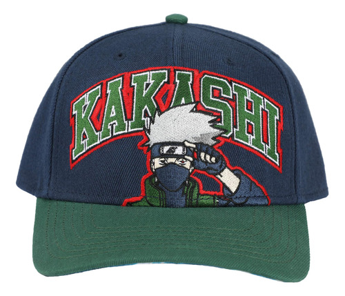 Naruto Kakashi Bordado Precurve Snap Back Hat