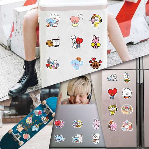 Bts Pegatinas Dibujos Animados Niños Pegatinas 82pcs