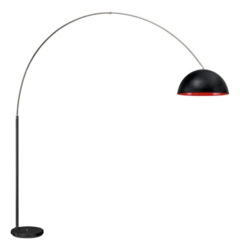 Lampara De Pie Mega Metalica Cuerpo Negro Con Cromo Led