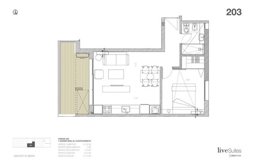 Imagen 2 de 6 de Venta Apartamento 1 Dormitorio Centro Live Suites