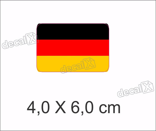Emblema Adesivo Resinado Volkswagen Bandeira Alemanha Rs03 Cor PADRÃO