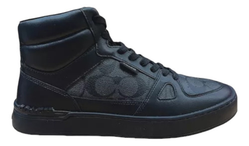 Tenis Coach Clip Mid Hombre Negro Tipo Bota - 100% Original