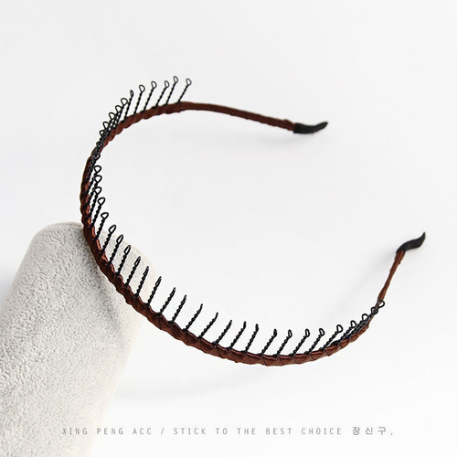 Diadema De Pelo Largo De Metal Con Peine De 7 Piezas