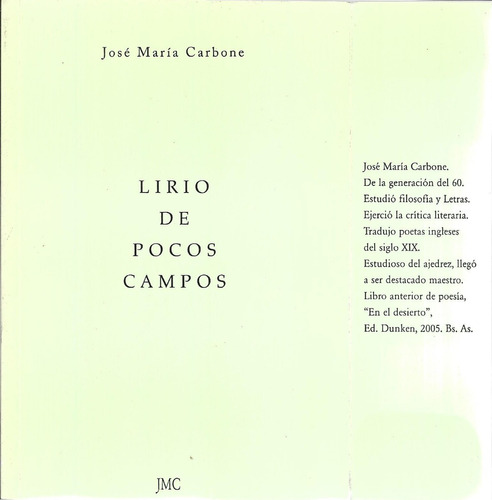 Lirio De Pocos Campos De José María Carbone 