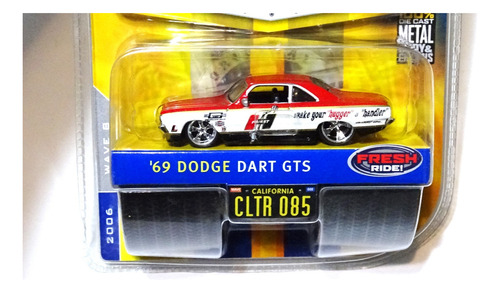Jada Bigtime Muscle 69 Dodge Dart Gts 2006 Wave 8 Blaco Rojo