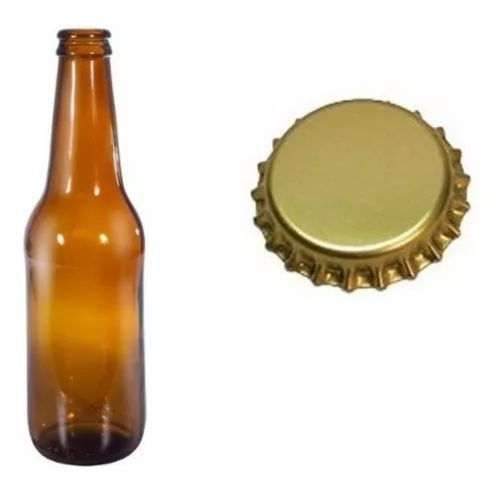 Botellas de cerveza de vidrio transparente, 11.2 onzas (paquete de 24) para  embotellar cerveza caser…Ver más Botellas de cerveza de vidrio