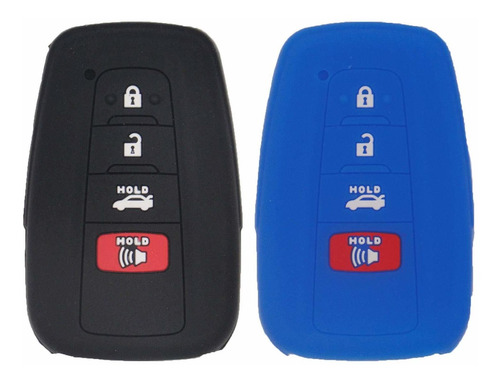 Lemsa 2 Piezas De Silicon 4 Botones Smart Key Fob Cubierta R