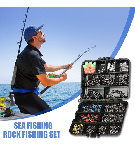 Details about   caja de pesca Grande kit para pescar aparejos con anzuelos 