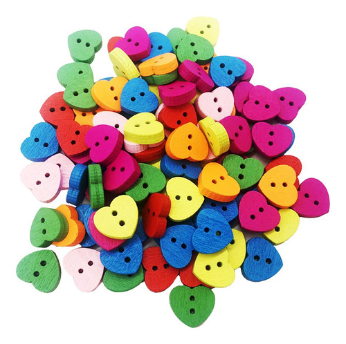 2 X 100 Piezas De Botones Artesanales De De Amor, Botones