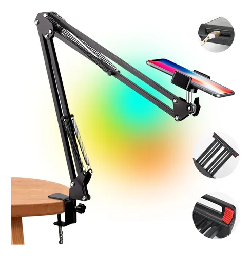 comprar Braço Articulado De Metal Suporte Celular E Tablet Pu002F Mesa 