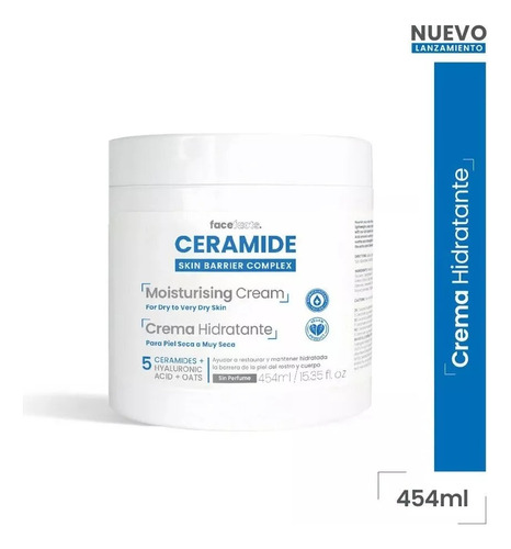 Ceramide Crema Hidratante Ac.hialuronico + 5ceramidas 454 Ml