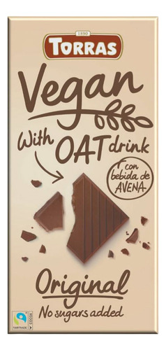 Torras Vegan Chocolate Con Leche De Avena 100g Andina Grains