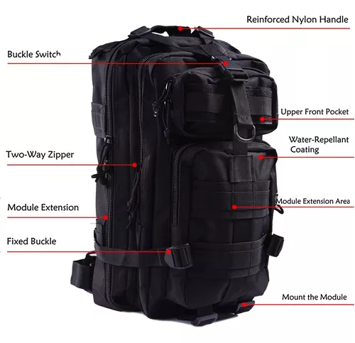  HDE Mochila militar táctica 20L MOLLE Bug Out Bag Mochilas de  supervivencia : Deportes y Actividades al Aire Libre