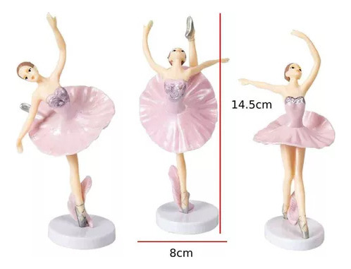 Decoración Para Magdalenas Con Figuras De Ballet, Bailarina,