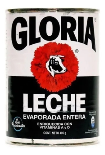 Leche Evaporada Gloria 400g (x6 Unidades)