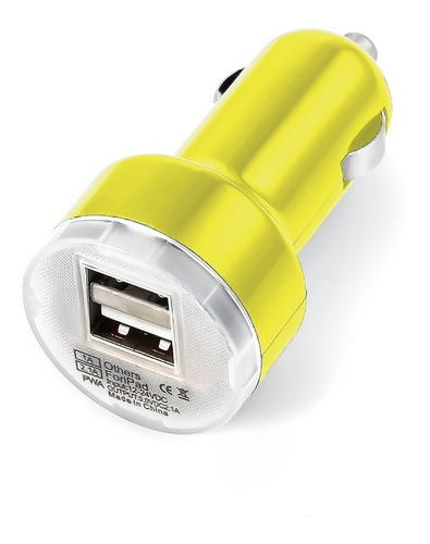 Cargador Usb Para Auto, 2 Puertos 12v-24v - Envío Rápido