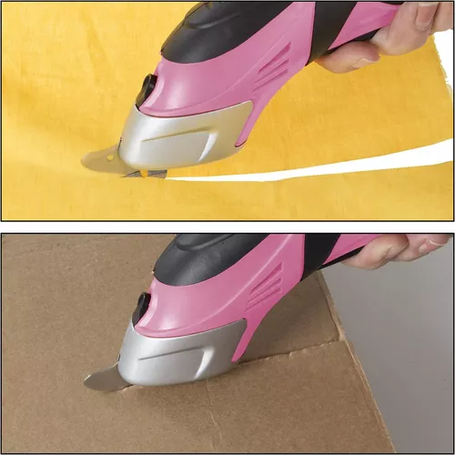Tijeras eléctricas Pink Power con 2 cuchillas para manualidades de tela,  papel y cartón Inalámbricas de iones de litio NUEVAS -  México