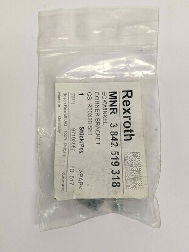 Bosch Rexroth 3842519318 Corner Bracket R20x20 Set Zzz