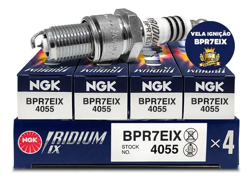 Jogo De Velas Ngk Iridium Onix Prisma Cobalt 1.4 Bpr7eix