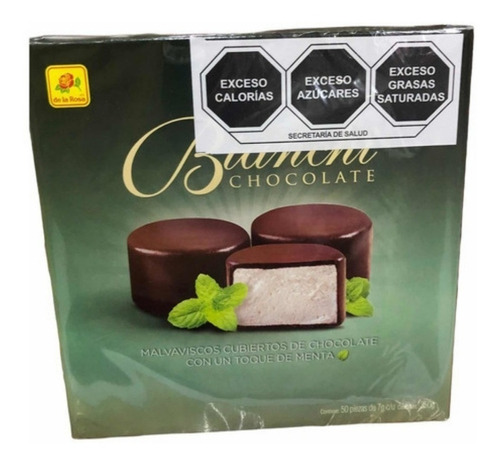 Bianchi Malvaviscos Cubiertos De Chocolate Con Menta 50 Pz