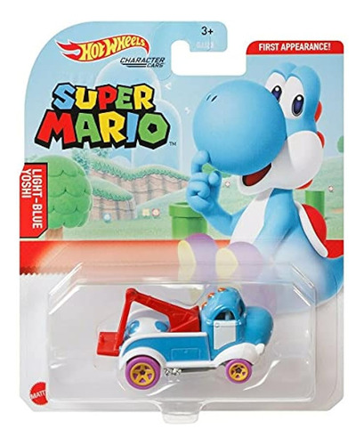 Hot Wheels Super Mario Light Blue Yoshi Character Cars