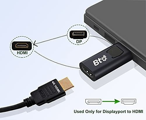 Adaptador Displayport Hdmi 4k Uhd Puerto Pantalla Dp Hp