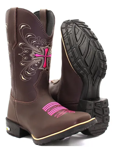 Bota bico quadrado on sale feminina mercado livre