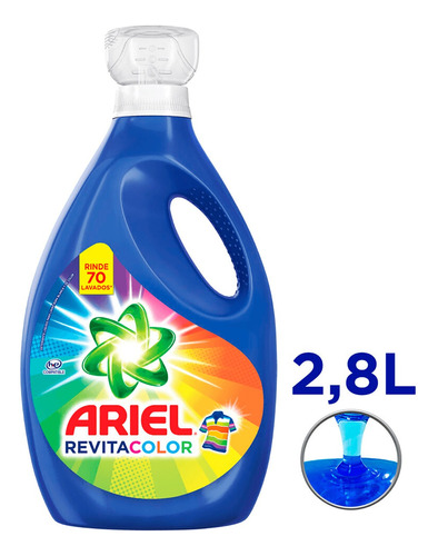 Detergente Líquido Ariel Color 2.8l, 45 Lavadas
