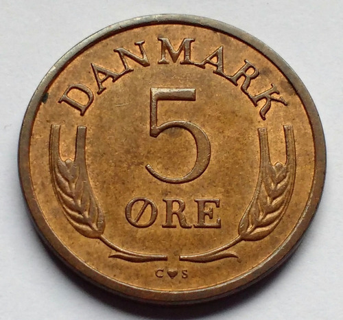 Moneda De Dinamarca, 5 Ore 1966.