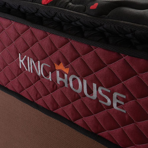 Cama Box C/ Molas Ensacadas Toronto Vermelho King 193x203x66