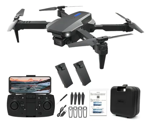 Drone Pro Full Hd Dobrável Wi-fi Câmera Completo 2 Baterias Preto -pro Full Fotografia Aerea Iniciantes Brincar