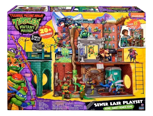 Tortugas Ninja Playset Cuartel Mutante Con Accesorios