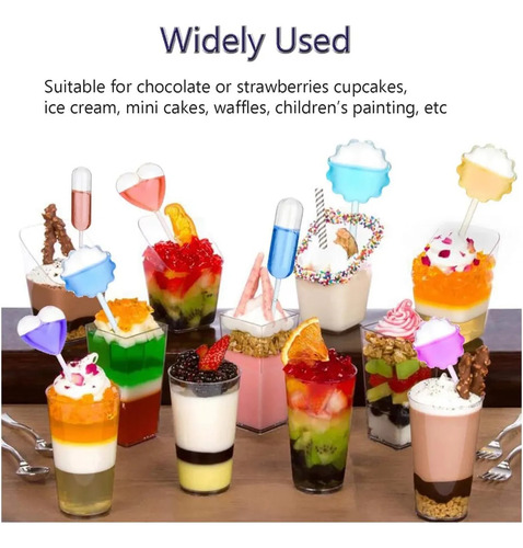 50 Pipetas 4 Ml Mesa De Dulces Catering Cupcake